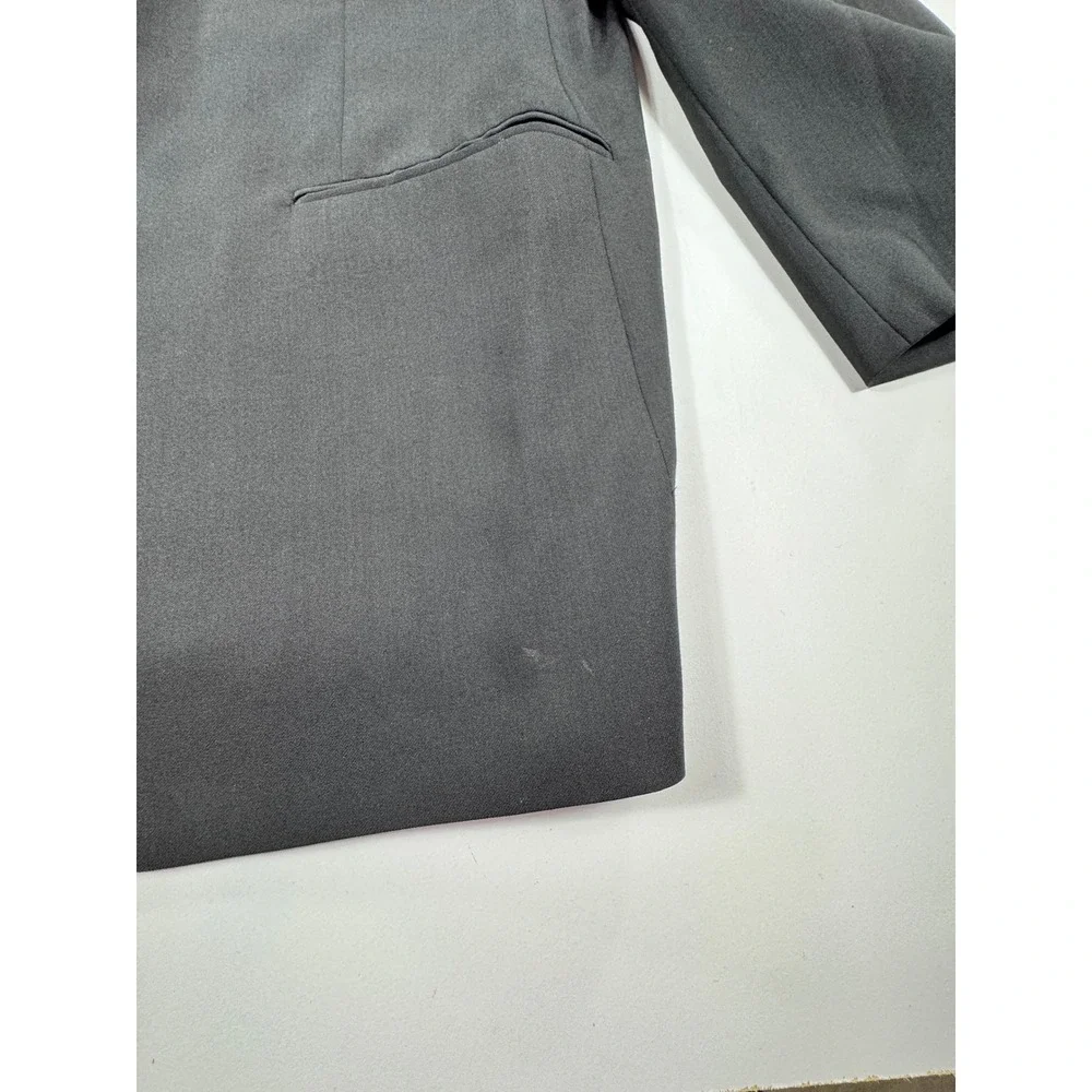 Pronto Uomo 46 Long Mens Black Wool Suit‎ Jacket Blazer Formal Business